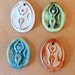 4 Handmade Ceramic beads - Nile River Goddess Beads