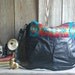 TUNDRA /// black leather bag with pendleton navajo southwestern fabric