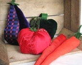 Stuffed Vegetable Collection Home Kitchen Garden Decor - Eco Friendly Garden Fun - Ready to Ship