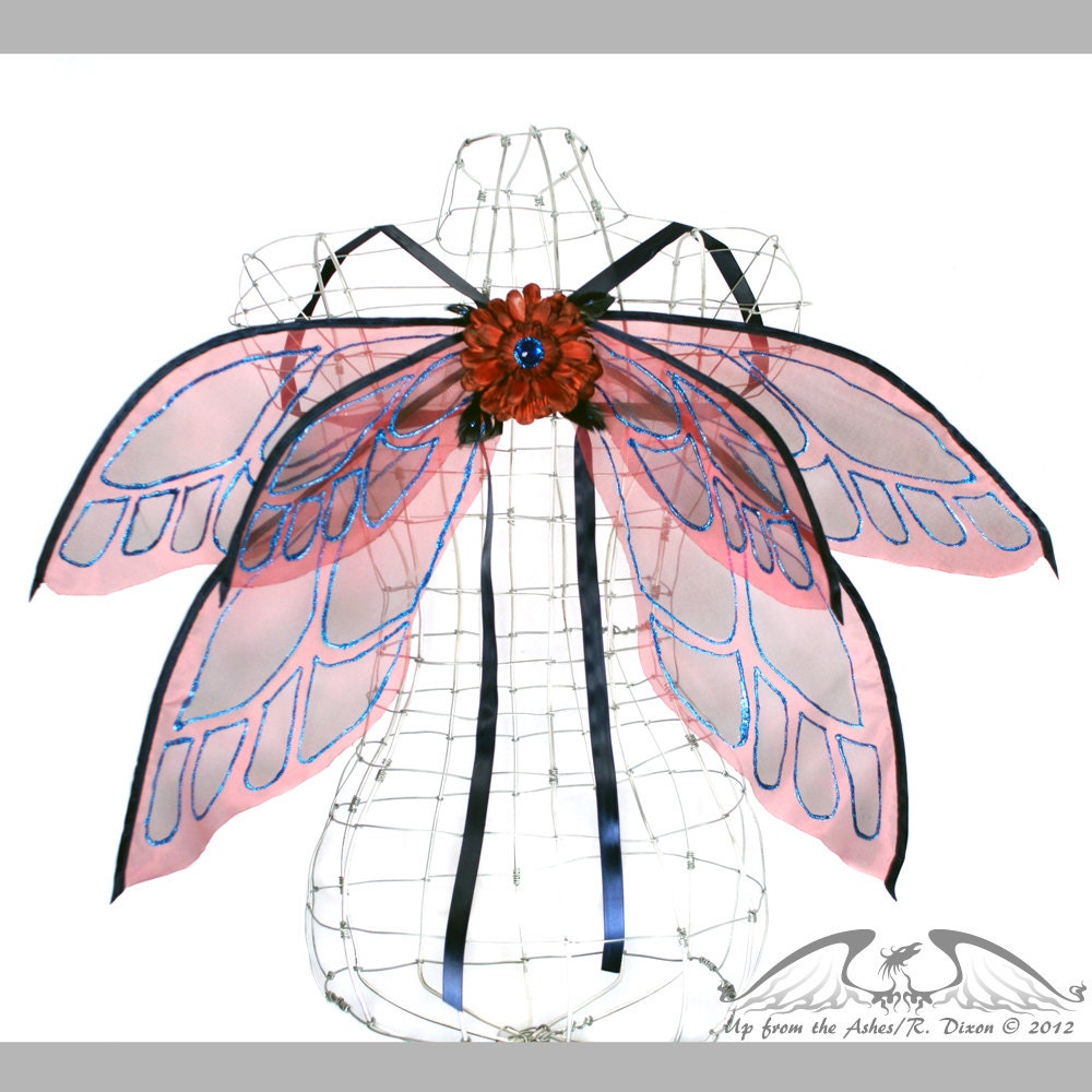 LIQUIDATION SALE Hope No.5 - Large Fairy Wings in Magenta and Blue