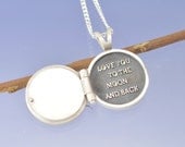 Personalised Silver Locket. Your own message