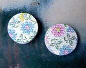 Pastel Flower Stickers, package of 20 pretty floral sticker labels