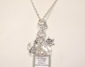 Nautical Necklace. Ship Wheel. Anchor. Pearls. Crystals. Ocean Saying