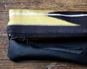 ARROW CLUTCH. Classic Clutch. Black Leather Pouch. Black Clutch. Ready to Ship.