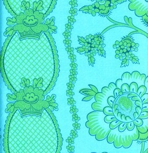 Flower Power Michal Prelude Floral Green Jennifer Paganelli Fabric, 30 inches, SALE