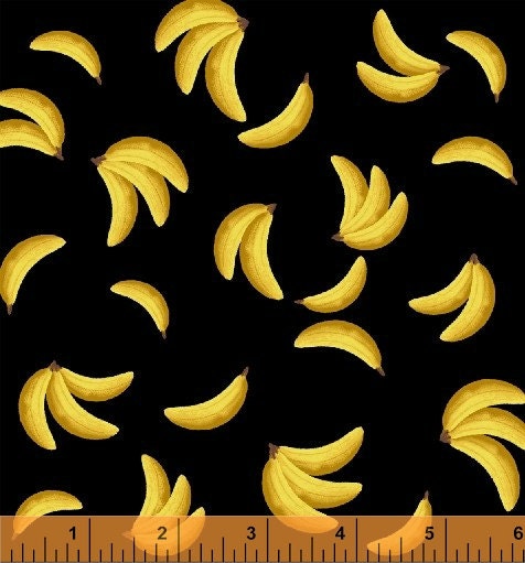Socky Sock Monkey  Banana Yellow Designer Fabric by the Yard, SALE
