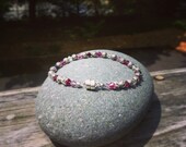 Purple Velvet, Lilac, Fuchsia, and Garnet Swarovski Crystal Bracelet