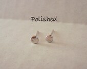 Sterling Studs Recycled Earrings - Set of 3 - Polished Oxidized and Brushed Finish