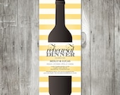 Wine Bottle Rehearsal Dinner Invitation