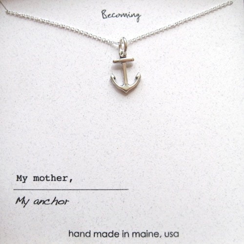 Anchor Charm Sterling Silver Mom My Anchor Necklace