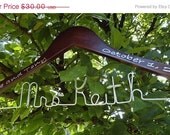 20% OFF SALE Last Name Hangers Custom Name Hangers Bridal Hangers Bride Coat Hangers Bridal Accessories Wedding Dress Hangers Personalized