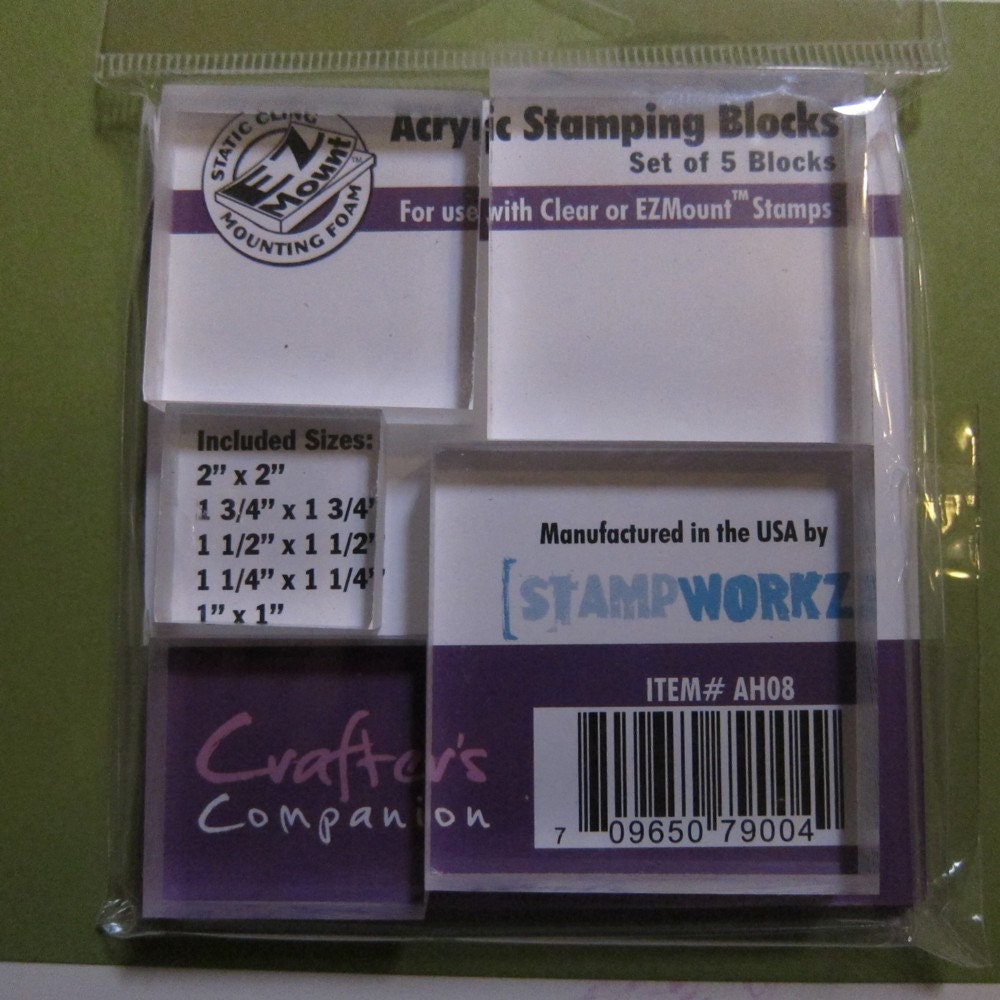 Acrylic Stamp Blocks - set of 5