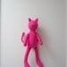 Cat doll Neon pink soft fleece heirloom baby girl kids toddler Eco Friendly bubynoa Best Friend