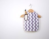 baby bib, grey chevron, hip and modern, functional and machine washable, baby and parent friendly.