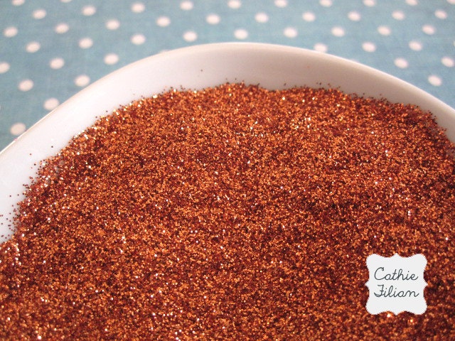 Orange Ultra Fine Glitter - Opaque - ultrafine, scrapbooking, mixed media, altered art