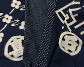 Japanese Olympus indigo wagara cotton Edo Era Company Logos