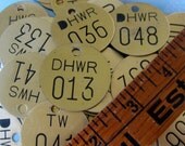 large vintage brass number tag jewelry findings steampunk supplies number  tool tag   N13