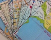 Slim Wallet- Vintage San Francisco Map- choose 1