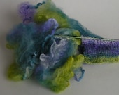 Mawata Silk Hankies FJORD Hand Painted Knitpack 42 grams Knit Mittens Spin Quilt Craft Felt Fusion
