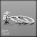 Moissanite and Diamond Engagement Ring with Matching Diamond Wedding Band - Diamond Alternative - LS1872