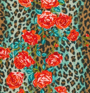 Field Study Linens - Anna Maria Horner Fabric - Domestic Cat in Aqua - Half Yard