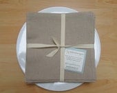 Organic Napkins, Table Linens, Linen Cotton, Oatmeal, 4