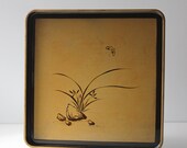 gold Japanese lacquered serving tray