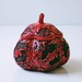 pumpkin shaped cinnabar trinket box, storage box