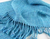 HandWoven Coffee Table Runner Holiday Table Decor Turquoise Blue Cotton Hand Woven Beach Decor