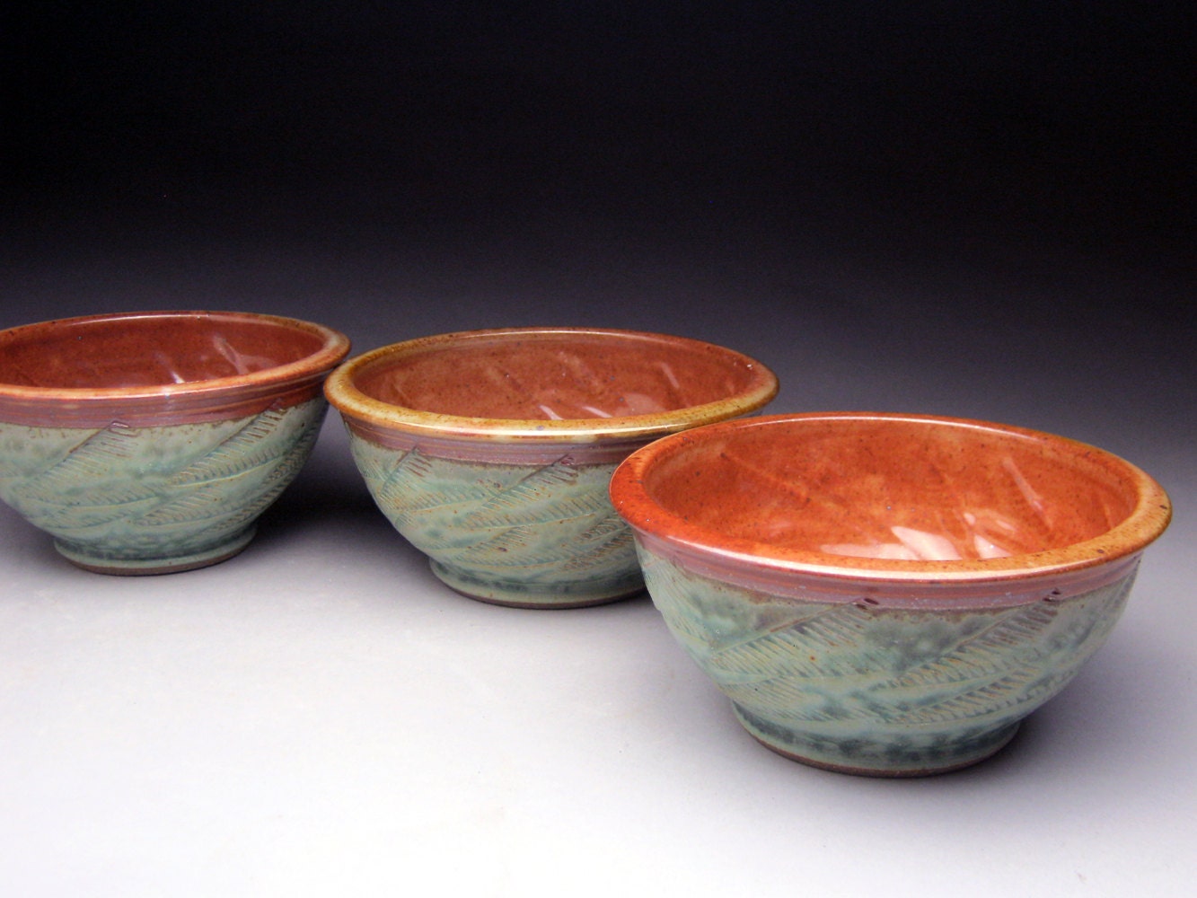Stoneware Bowl- Turquoise and Shino glaze