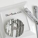 Birch Tree Cake Cutters and Ring Dish - 3 Piece Birch Trees Wedding Collection - Custom Hand Painted for your Wedding