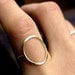 gold circle ring modern minimalist organic satin brass simple cocktail ring brushed brass wire big circle large gold ring CIRCLE RING