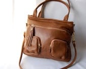 Willow leather bag in whiskey