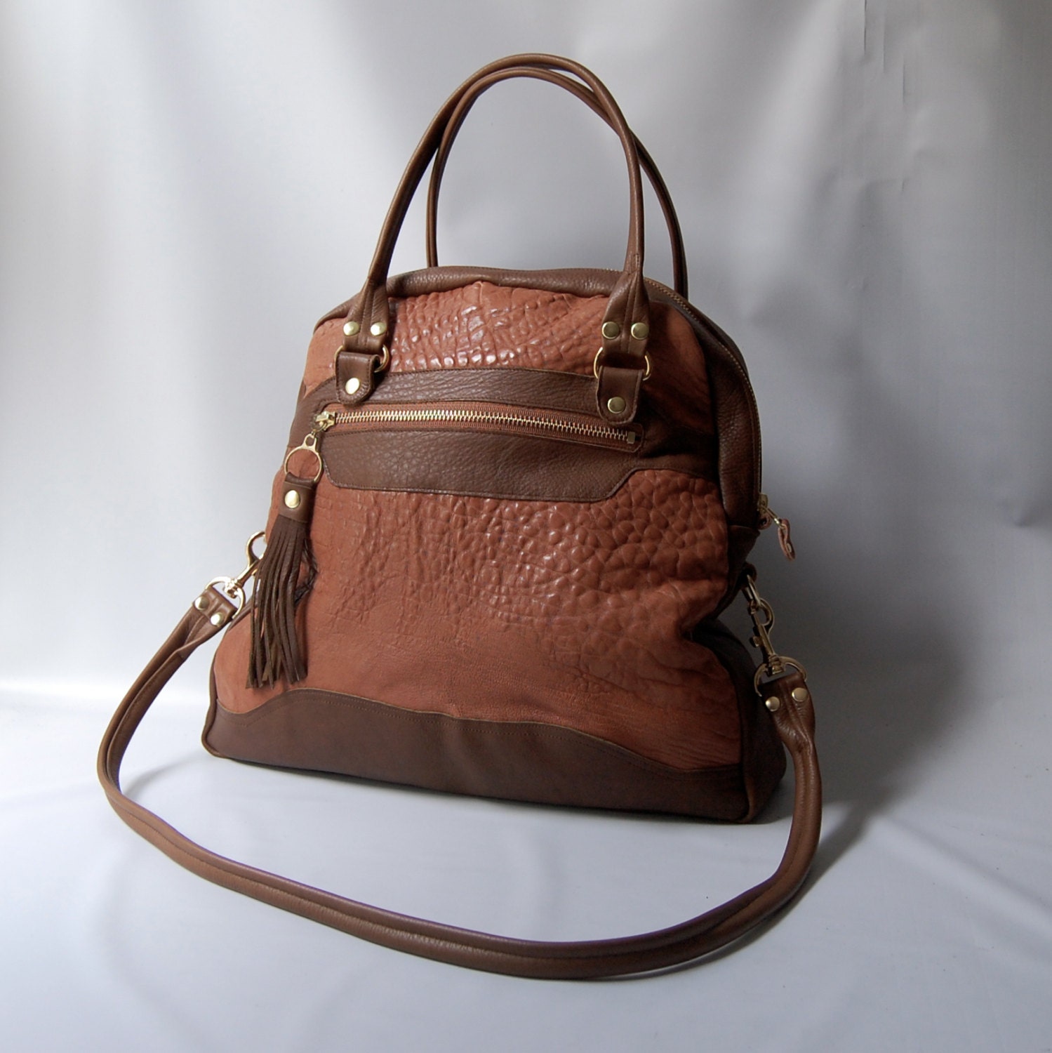 REDUCED - Malaga Bag in whiskey//praline