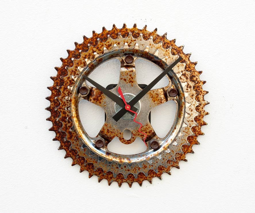 Recycled Bike crank clock