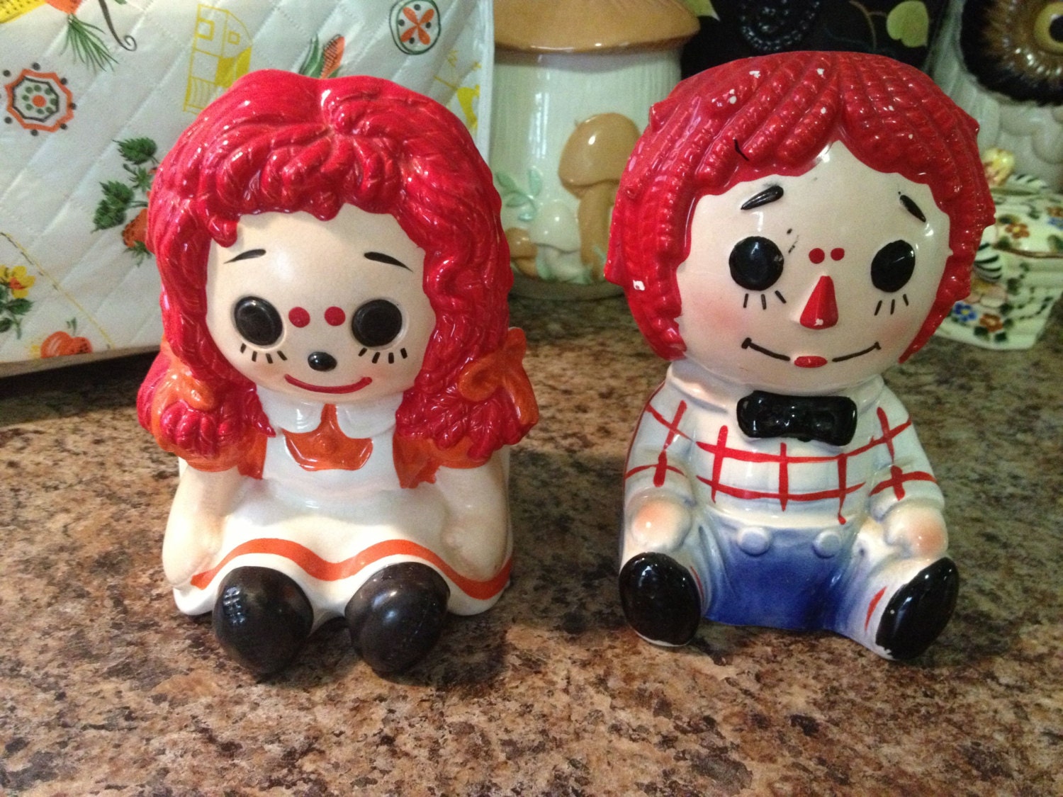 Raggedy Ann and Andy Planters
