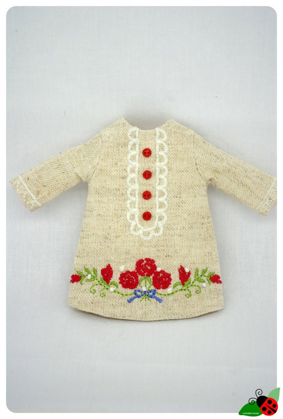 LADYBIRD HOUSE Blythe Outfit Red And Flower Dress