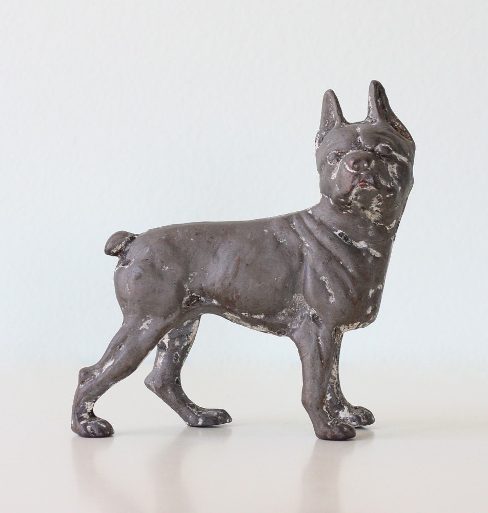 Vintage Dog Doorstop - Boston Terrier Dog