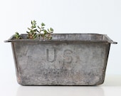 Vintage Industrial U.S. Mail Post Office Metal Bin