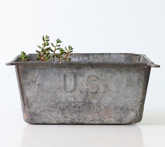 Vintage Industrial U.S. Mail Post Office Metal Bin by bellalulu