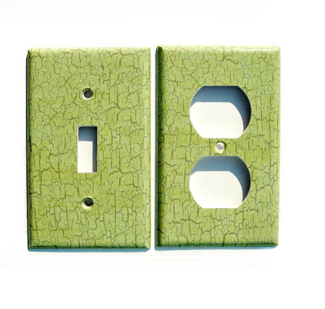 Olive Green Faux Crackle Paint Pattern Light by Dressumups on Etsy