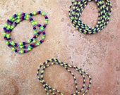 Rainbow Beaded Bracelet Anklet Set 