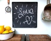 Vintage Chalkboard // Urban Farmhouse Kitchen // Chalk board // Black // Shabby Chic // Cottage Wall Decor // Weathered Rustic
