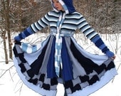 Queen Alice custom patchwork sweater fairytale handmade coat - smarmyclothes upcycled