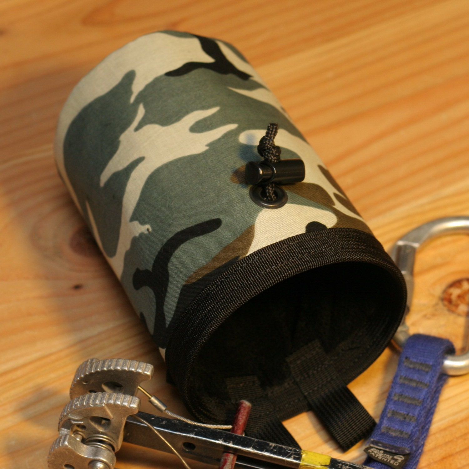 Apocalypse Later, Hand Crafted Camo Chalk Bag - Rock Climbing