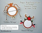 Hand-drawn & Handpainted Tags - 2pack: OOAK - Original Ornate Decorative Frames, Borders, Designs, Motifs. watercolors, metallic-paints