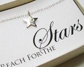 Star with Diamond Necklace, Sterling Silver - Graduation Gift, Graduate Gift, Class of 2013, Graduation necklace