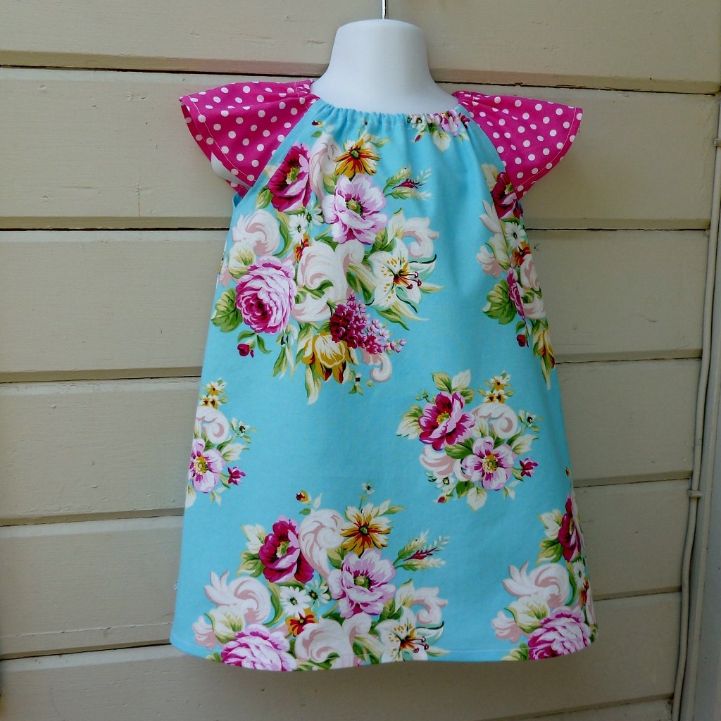 Toddler Girls Peasant Dress Made to Order in Size 6 mos to 3T - msliesenfelder