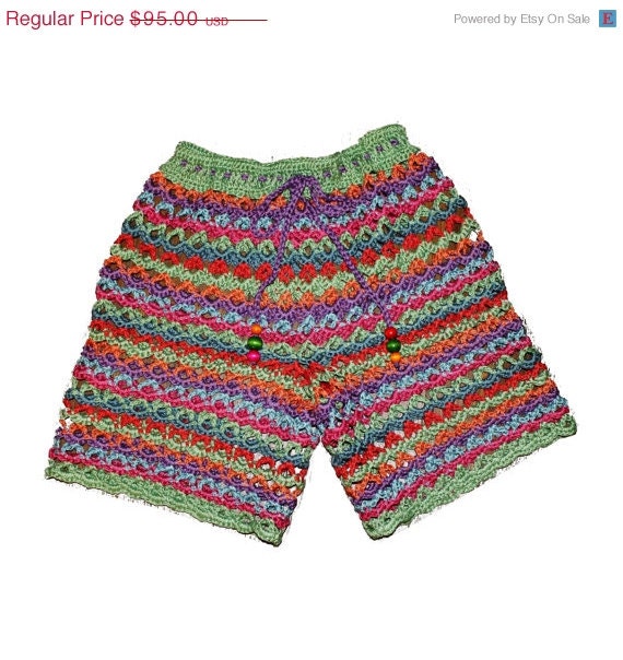 June Sale Girl's Unlined Multi Color Zig-Zag Drawstring Shorts - Custom Sizes 6 - 12 - by Annie Briggs 'MACK'