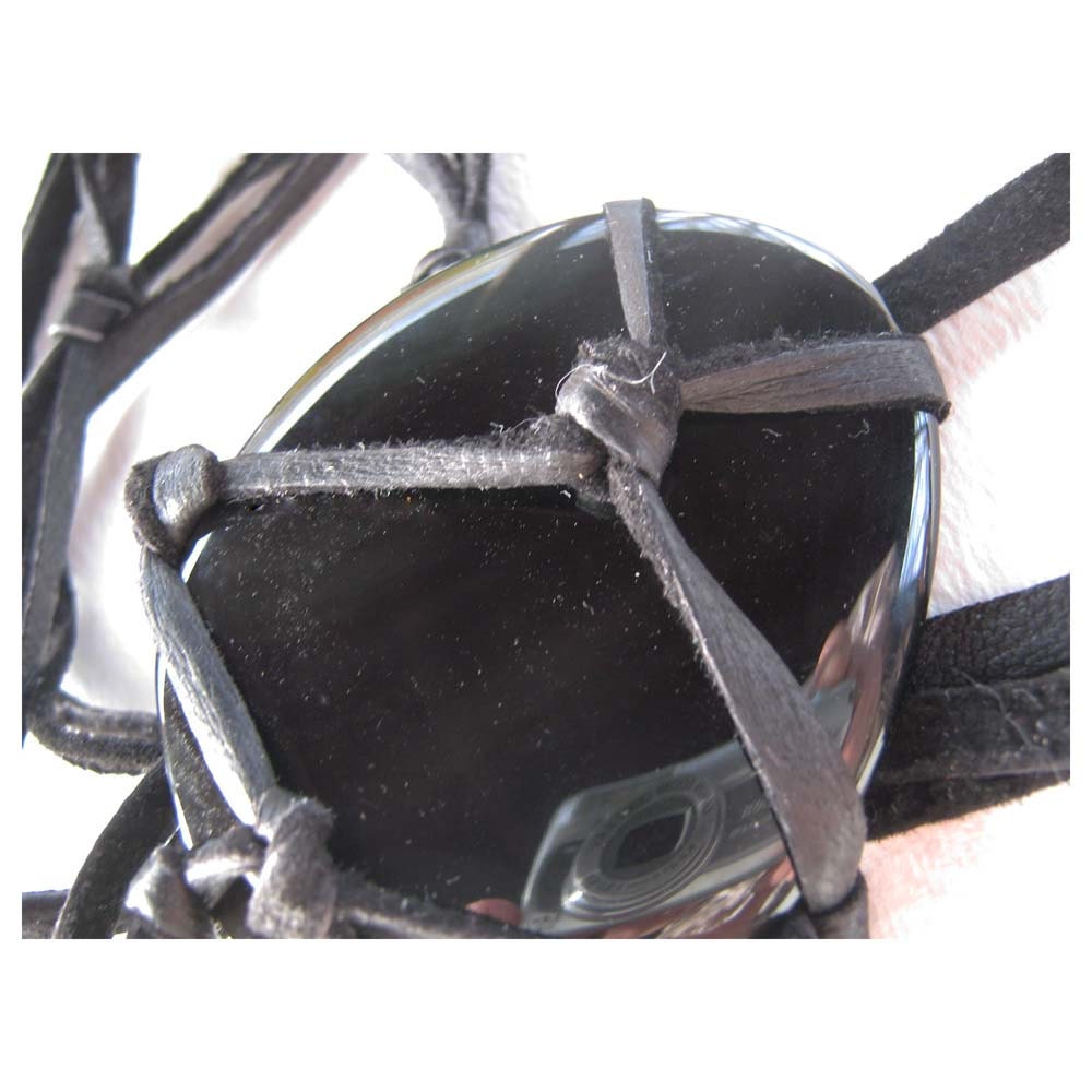 Rainbow Obsidian - Natural Stone Pendant - Taste This Rainbow - Talisman Disk